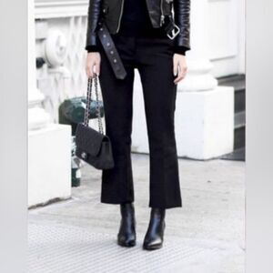 Vince Camuto Faux Leather High Rise Kick Flare Pull On Pant